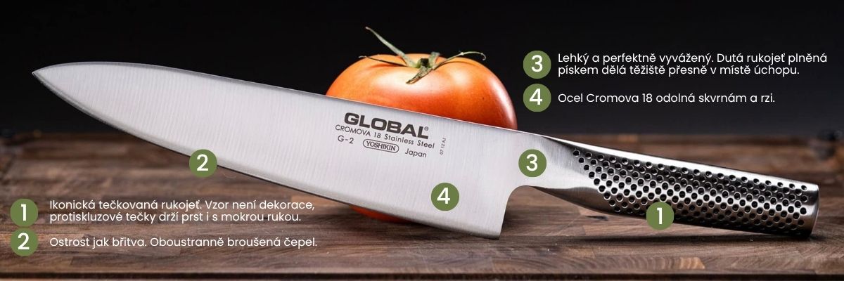Nože Global — celonerezové japonské nože